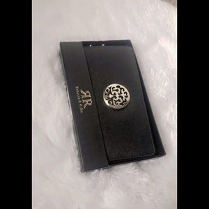New REBECCA & RIFKA Women’s Wallet Black w/Gold